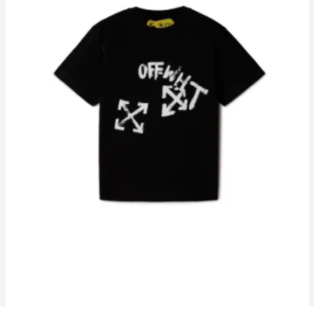 Off-White Black Short Sleeve Tee with Arrow Graphics